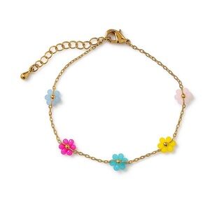 ⚜️💗 Colorful Flower Charm Bracelet 💖